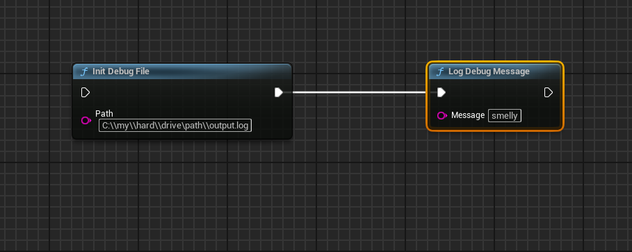The debugging functions in blueprint