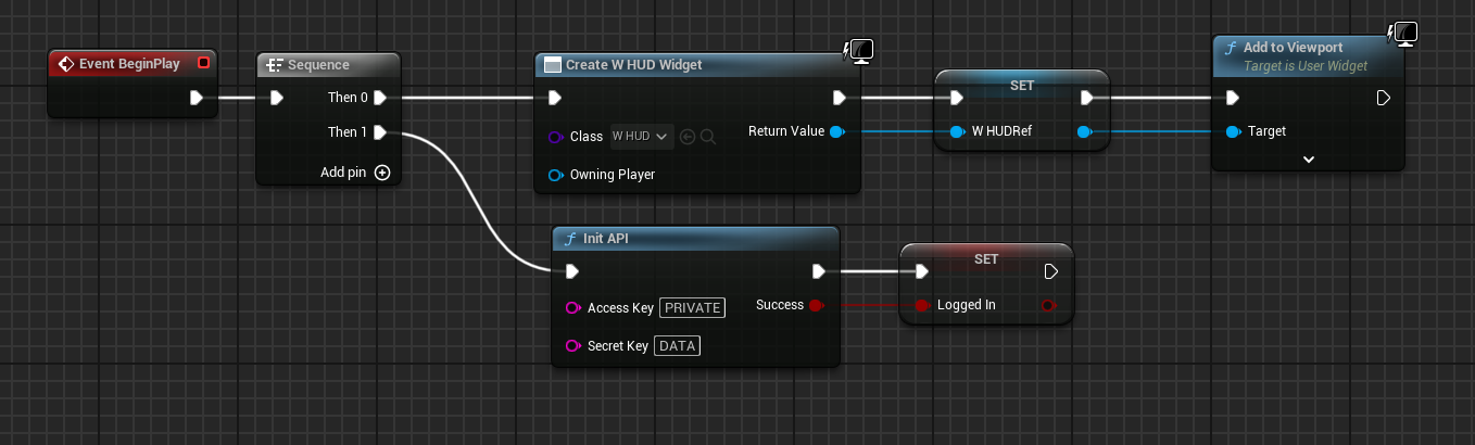 The debugging functions in blueprint