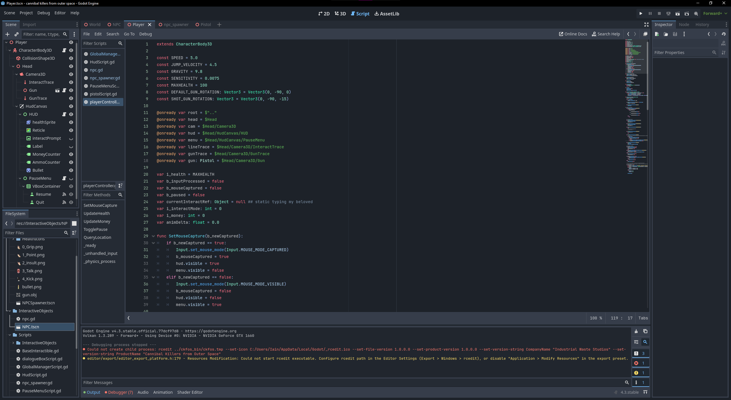 Godot's script editor 